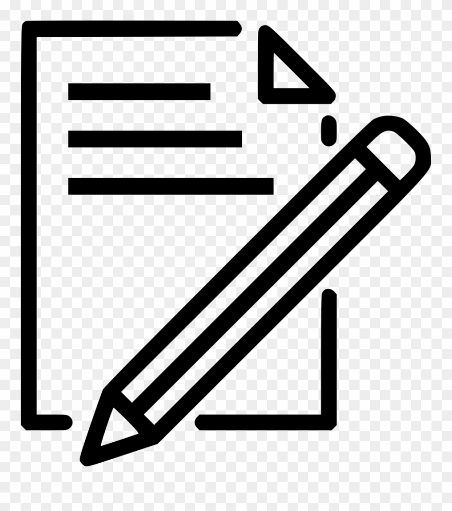 Clip Art Library Document Paper Write Pencil Pen Drawing - Paper And Pen Drawing - Png Download