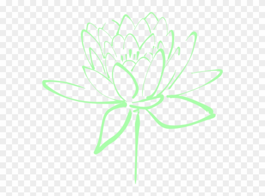 Mint Cliparts - Mint Green Flower Clip Art - Png Download