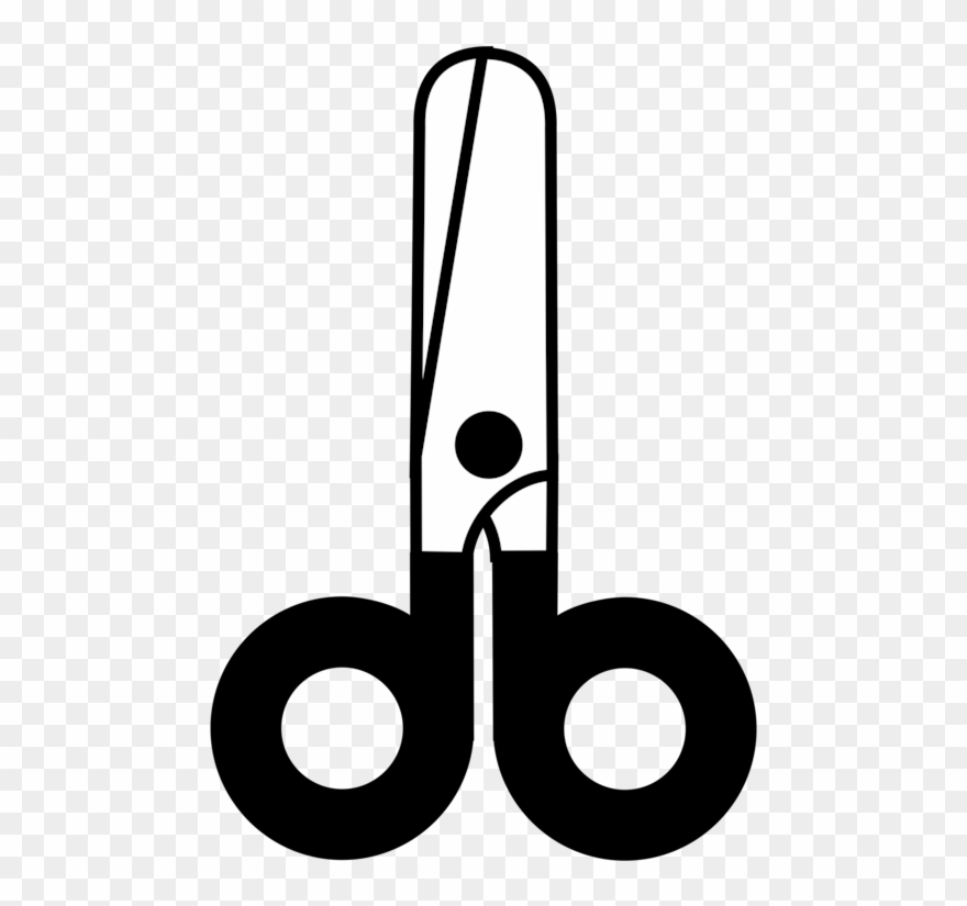 Black And White Art Pictures - Closed Scissors Icon Clipart