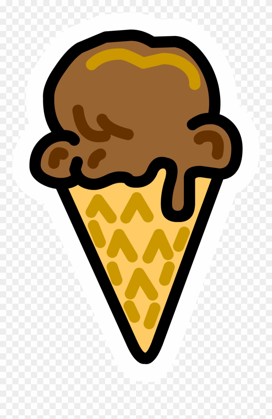 Icecream Cone Pin - Club Penguin Ice Cream Pin Clipart