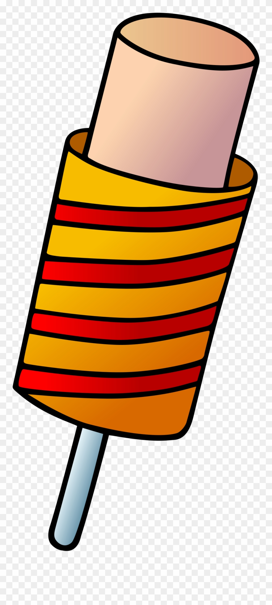 Stripped Ice Cream - Push Up Popsicle Png Clipart
