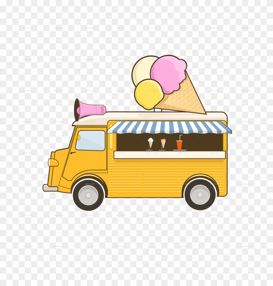 Clipart Download Bus Clipart Ice Cream - Png Download
