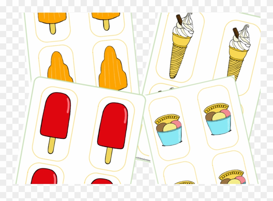 Ice Cream Shop Role-play Food Cards Clipart