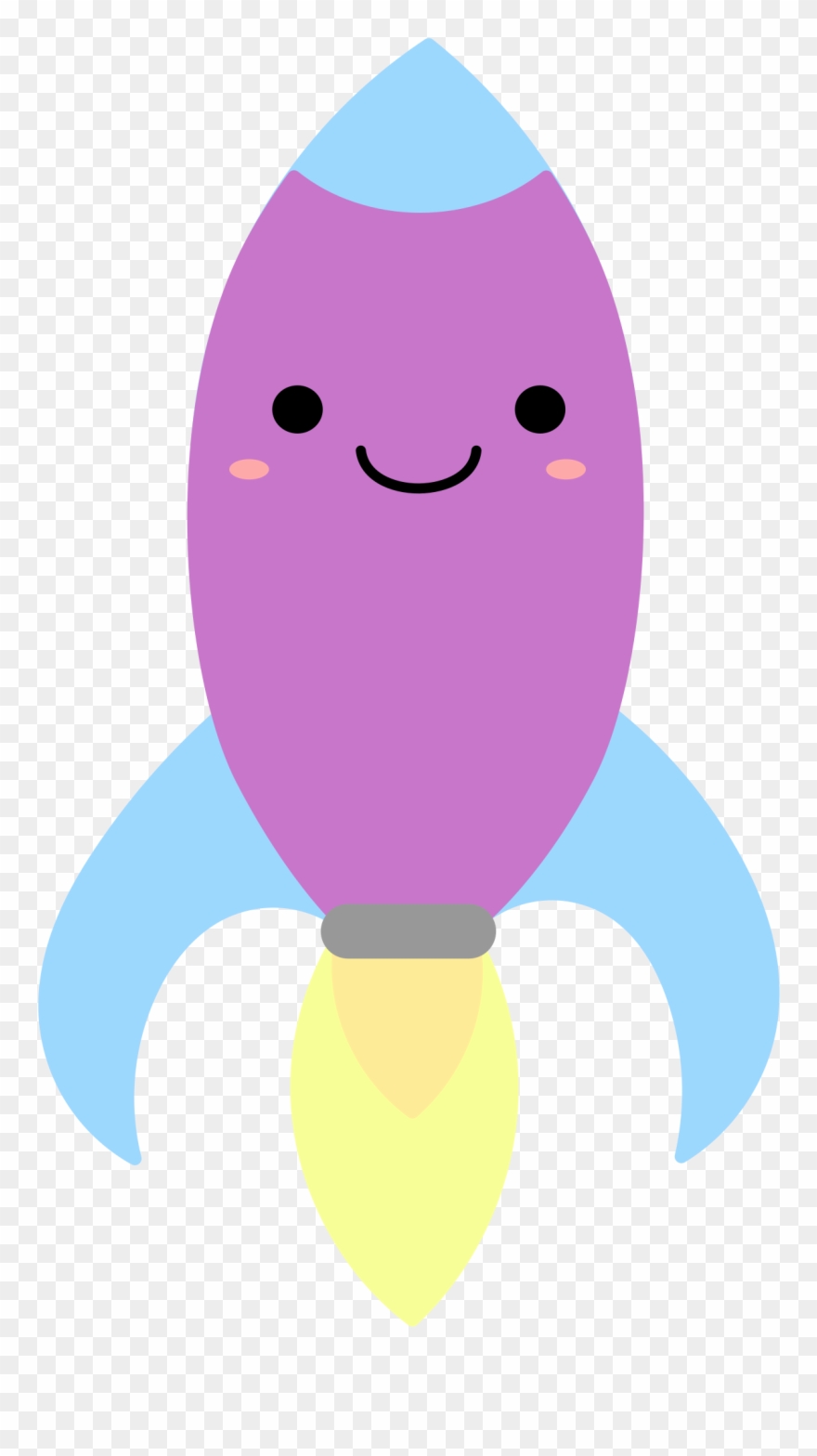 Big Image - Kawaii Rocket Ship Clipart