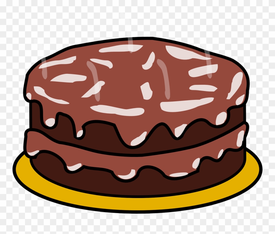 Cake Chocolate Frosting - Birthday Cake Clip Art - Png Download