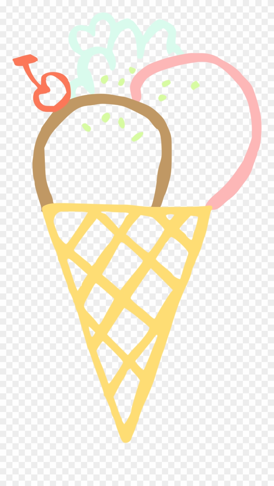 Ice Cream Cones Food Dessert - Run So I Can Eat Clipart