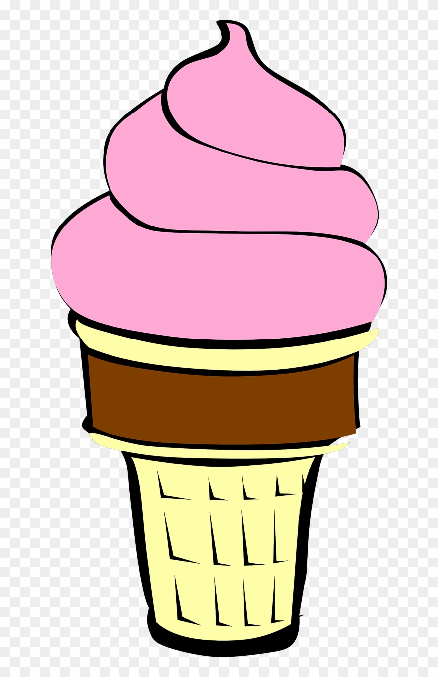 Strawberry Ice Cream Clipart - Png Download