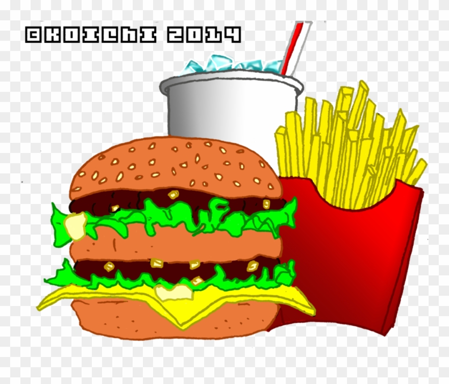 Burger Clipart Big Mac - Mcdonalds Big Mac Cartoon - Png Download