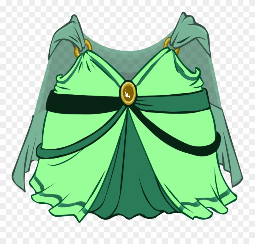 Emerald Princess Gown Clipart
