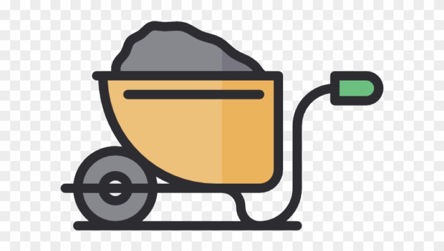 Construction Clipart Wheelbarrow - Png Download