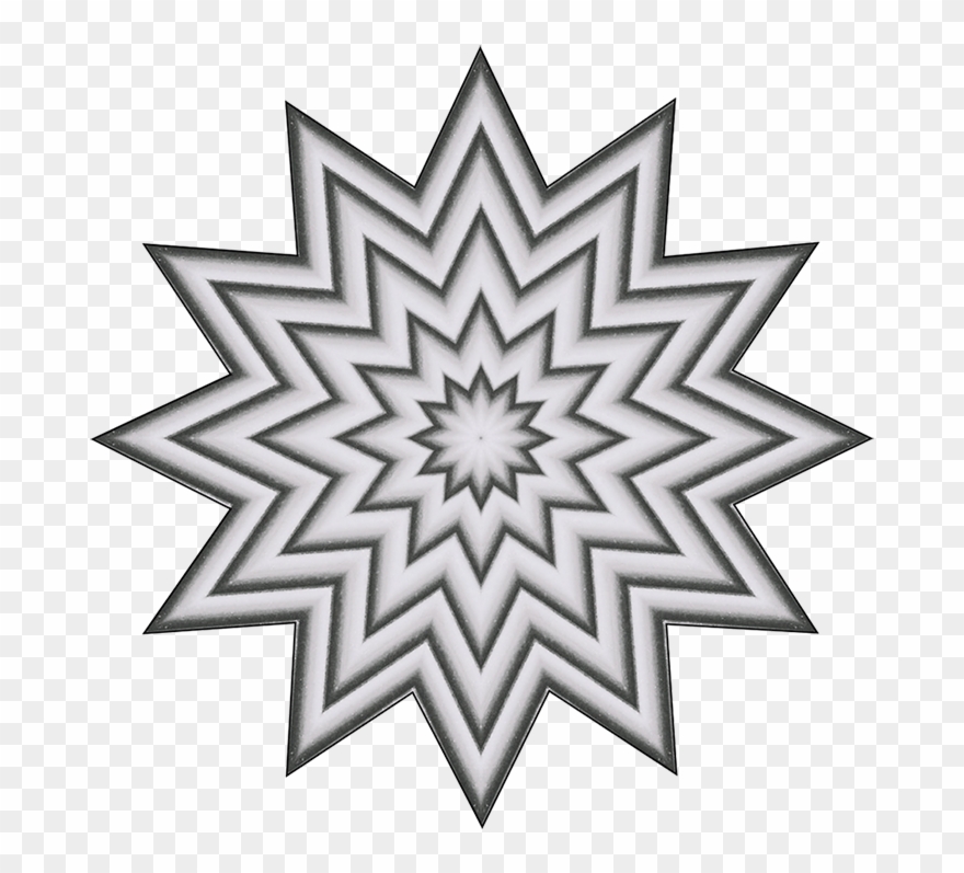 Grey Star Pattern Clipart - Png Download
