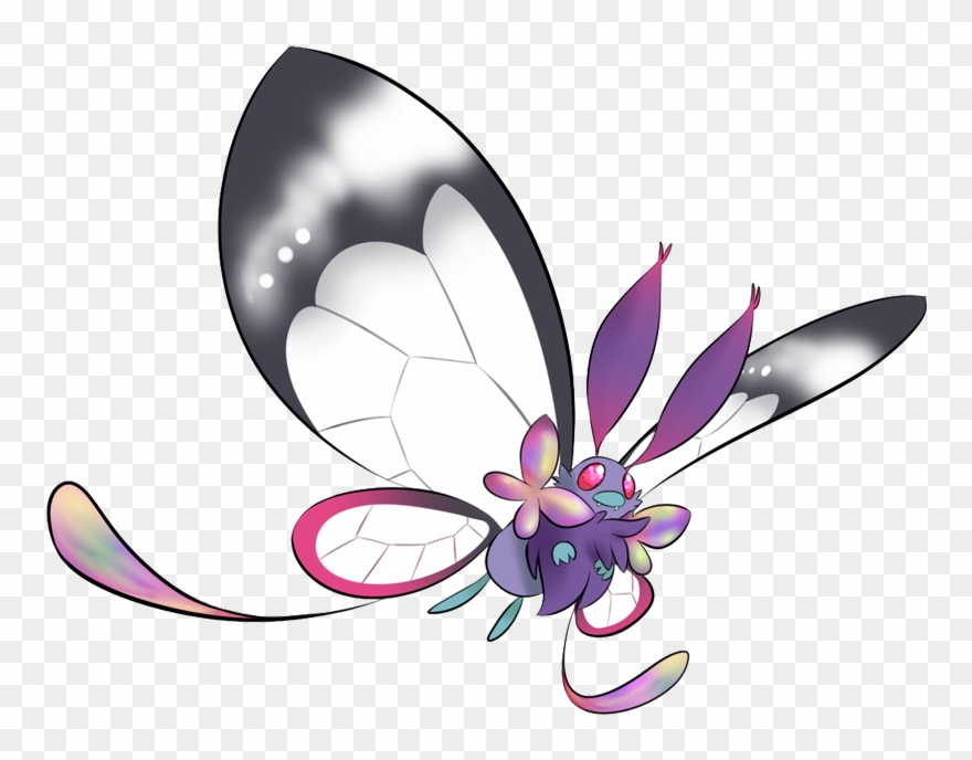 Pokemon 10012 Shiny Mega Butterfree Pokedex Clipart