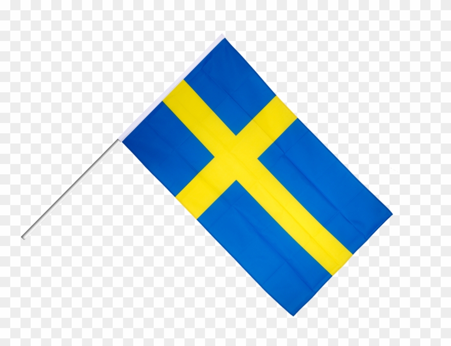 Sweden Hand Waving Flag Clipart
