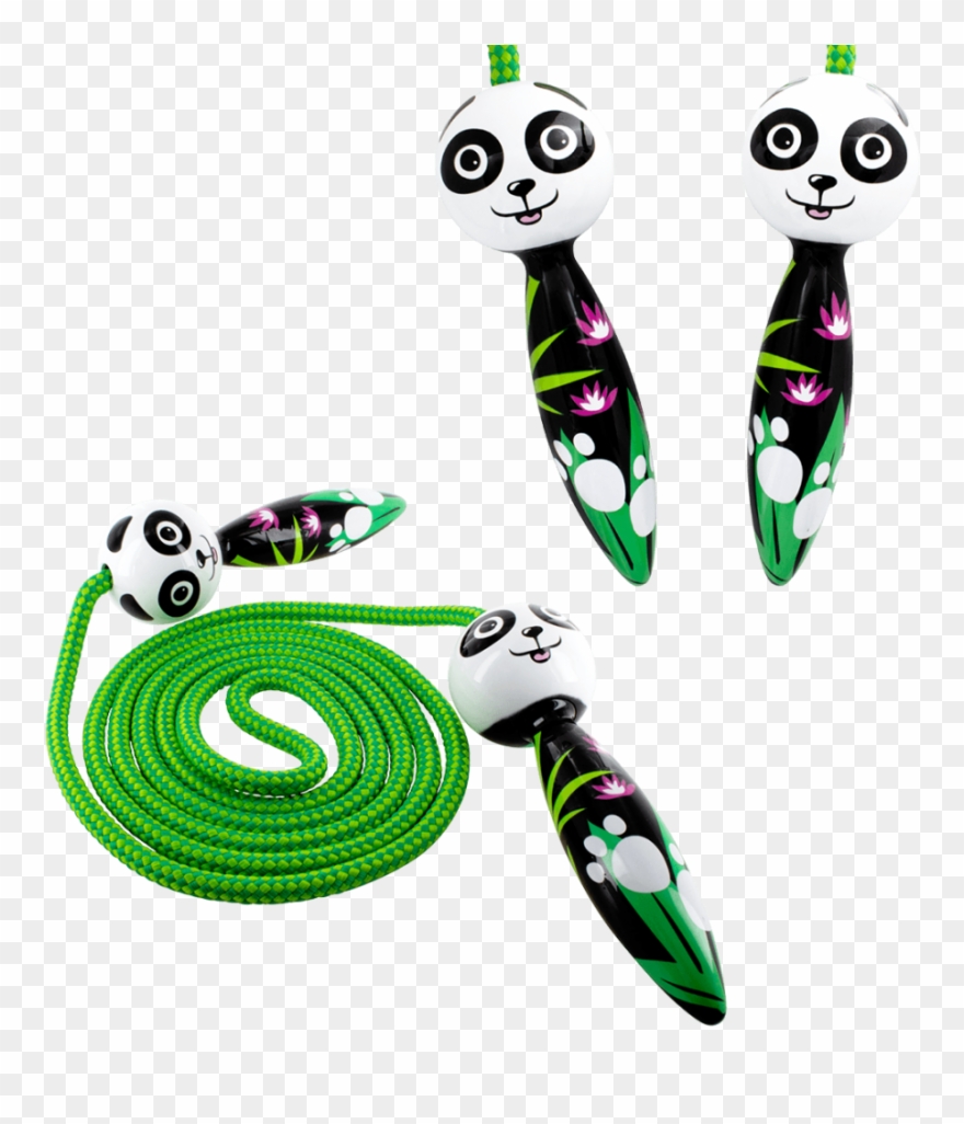 Skipping Rope Panda Clipart