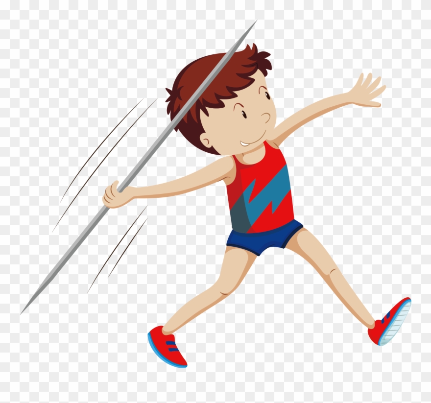 Javelin Throw Athlete Illustration At The Clipart