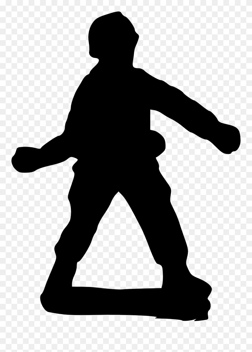 Silhouette Clipart Soldier - Png Download