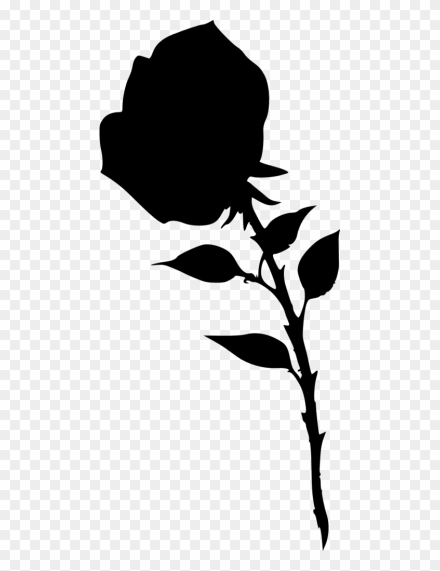 Rose Silhouette Clipart