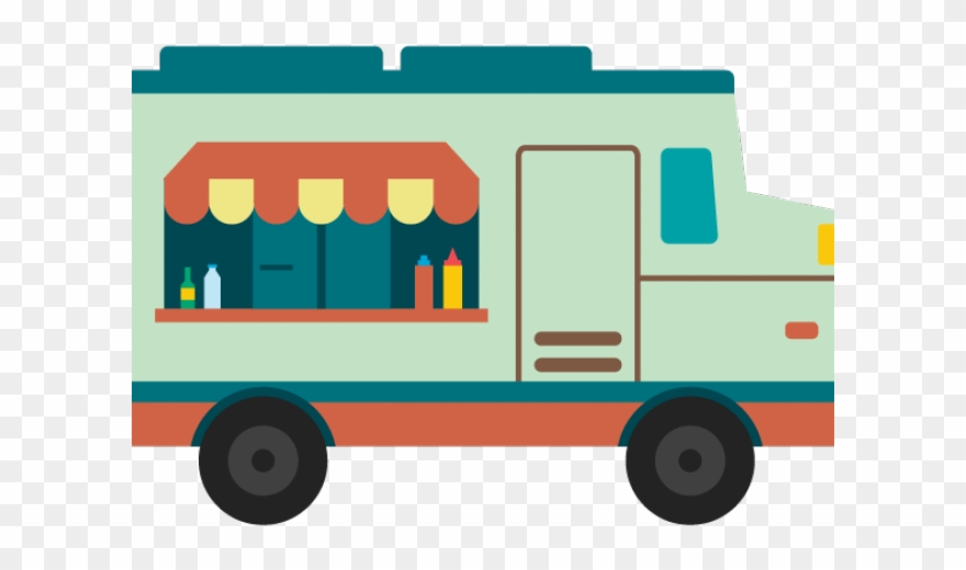 Green Clipart Food Truck - Png Download