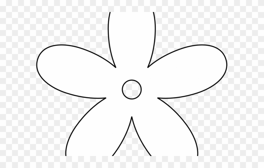 White Flower Clipart Retro Flower - Png Download