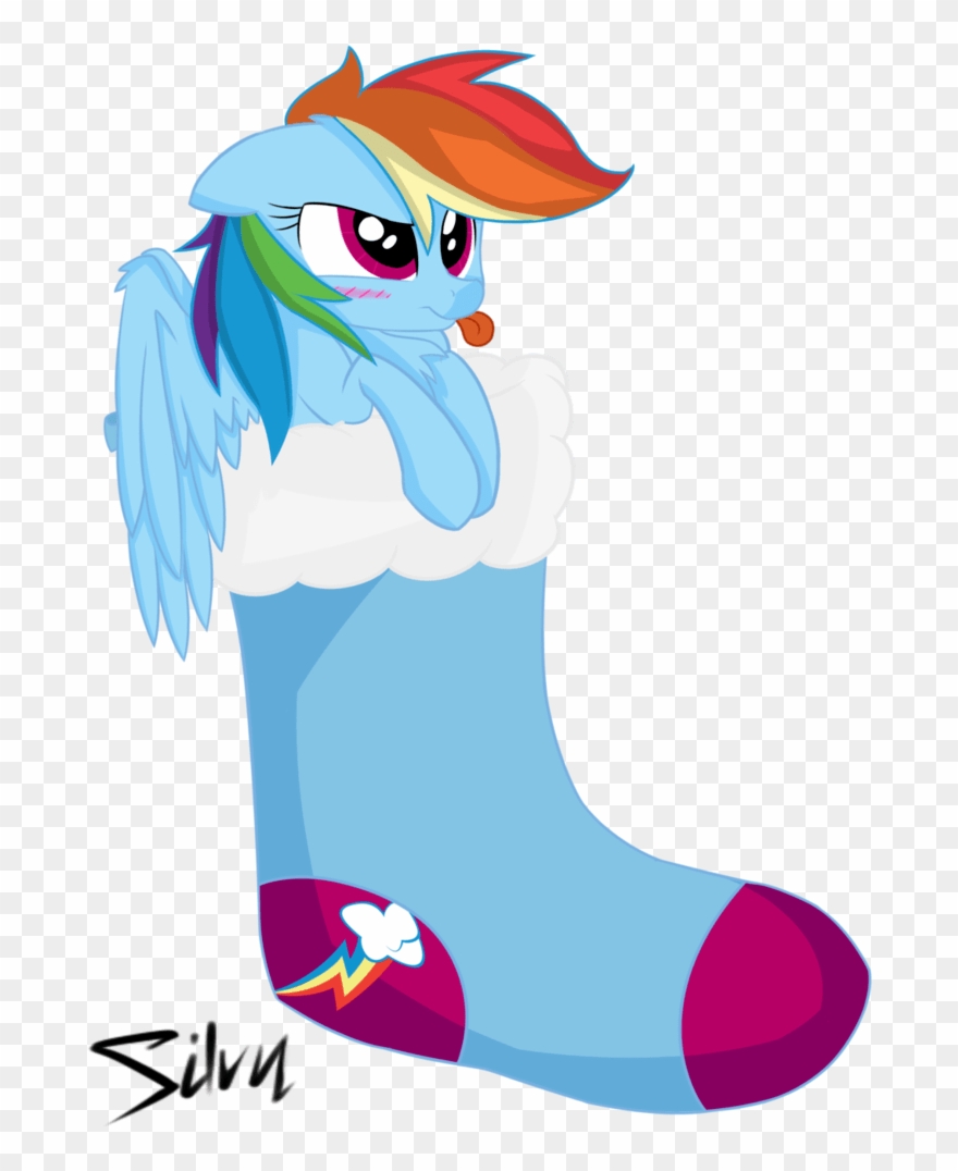 Stocking Stuffer Rainbow Dash By Silvy-winds Clipart