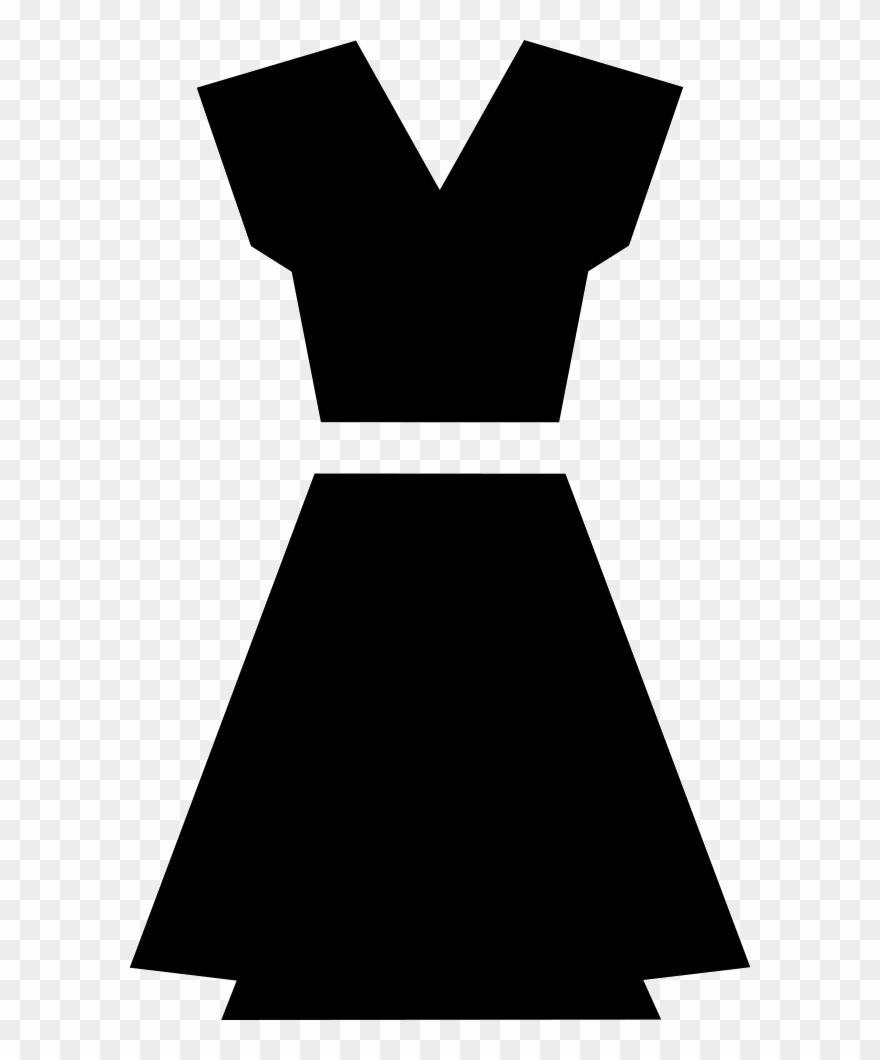 Dress Svg Black And White Clipart