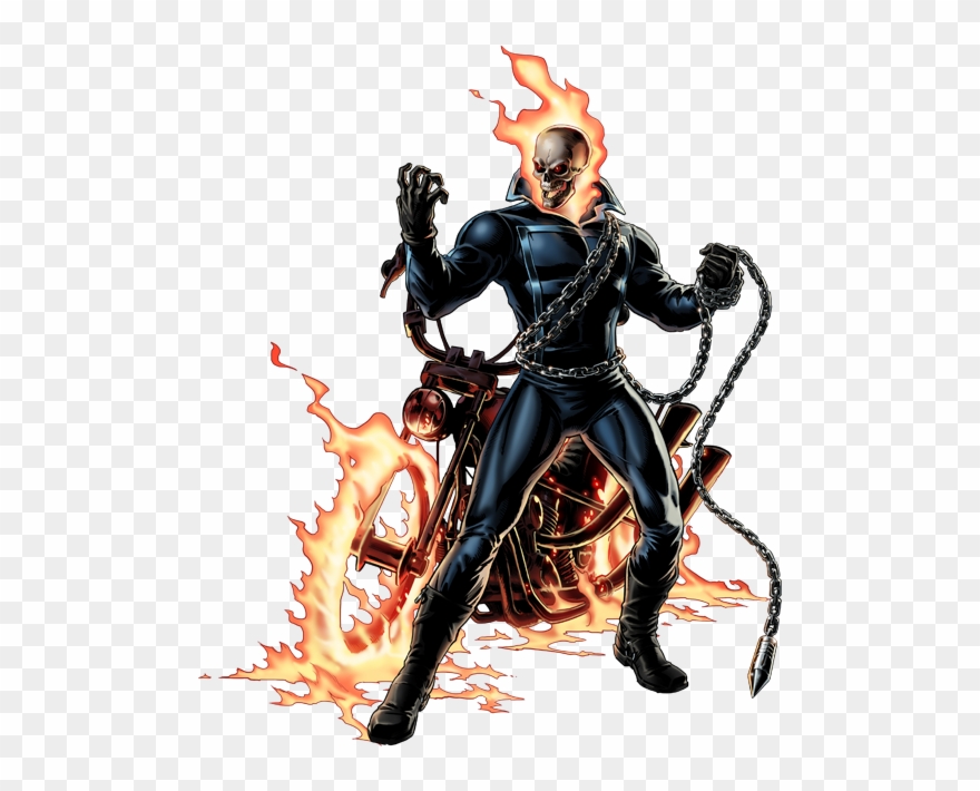 Ghost Rider Right Portrait Art Clipart