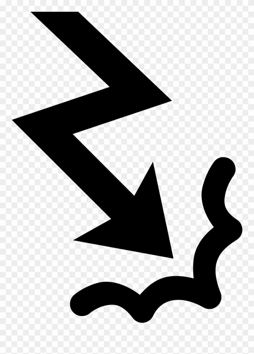 This Is An Icon Of An Arrow Pointing Downwards Towards Clipart