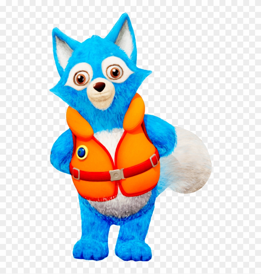Agent Wolfie Wearing Life Vest Clipart