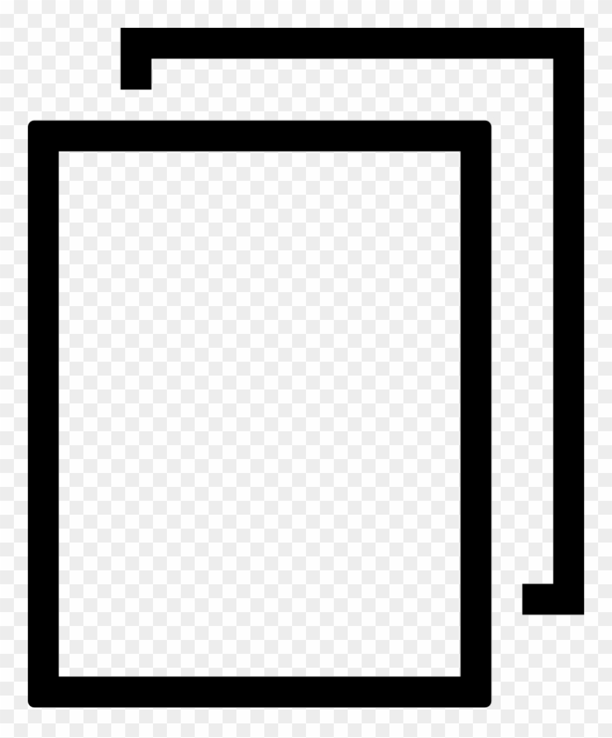 Copy Two Rectangular Paper Sheets Interface Symbol Clipart