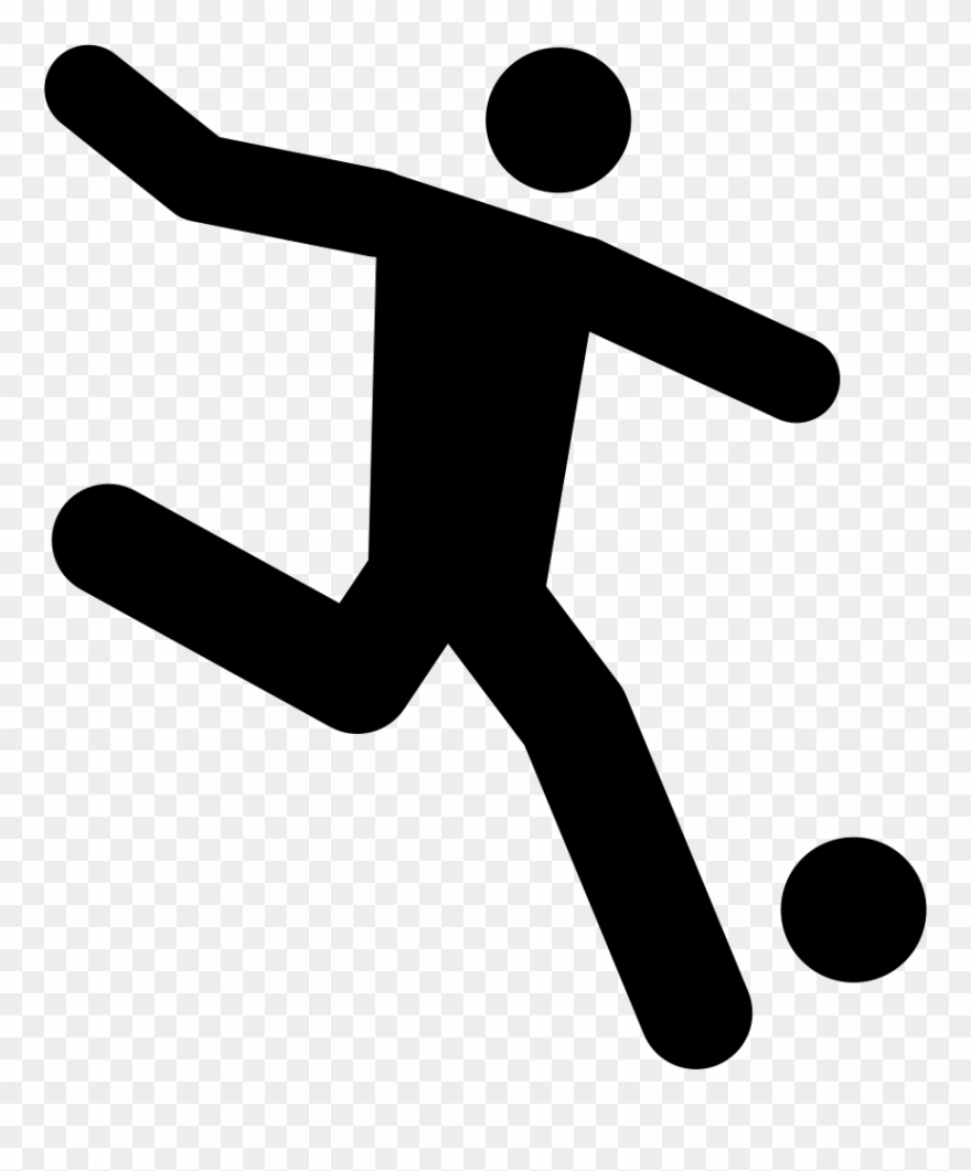 Football Player Running Behind The Ball Comments Clipart