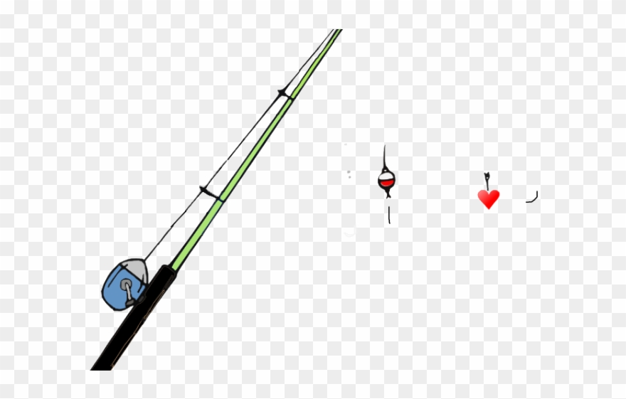 Fishing Pole Clipart Heart - Png Download