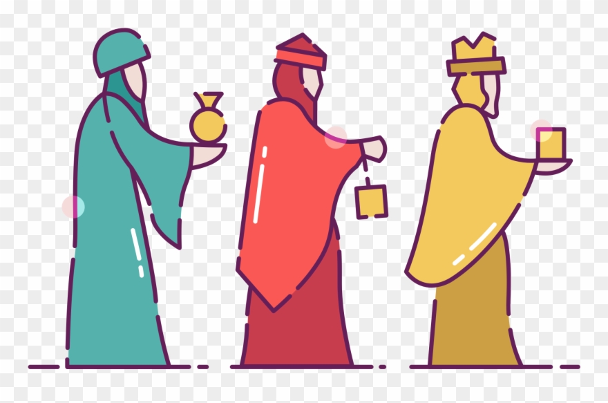 Three Wisemen Bringing Gifts Clip Art - Png Download