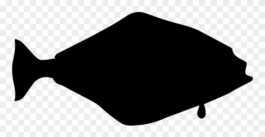 Halibut Fish Shape Comments Clipart