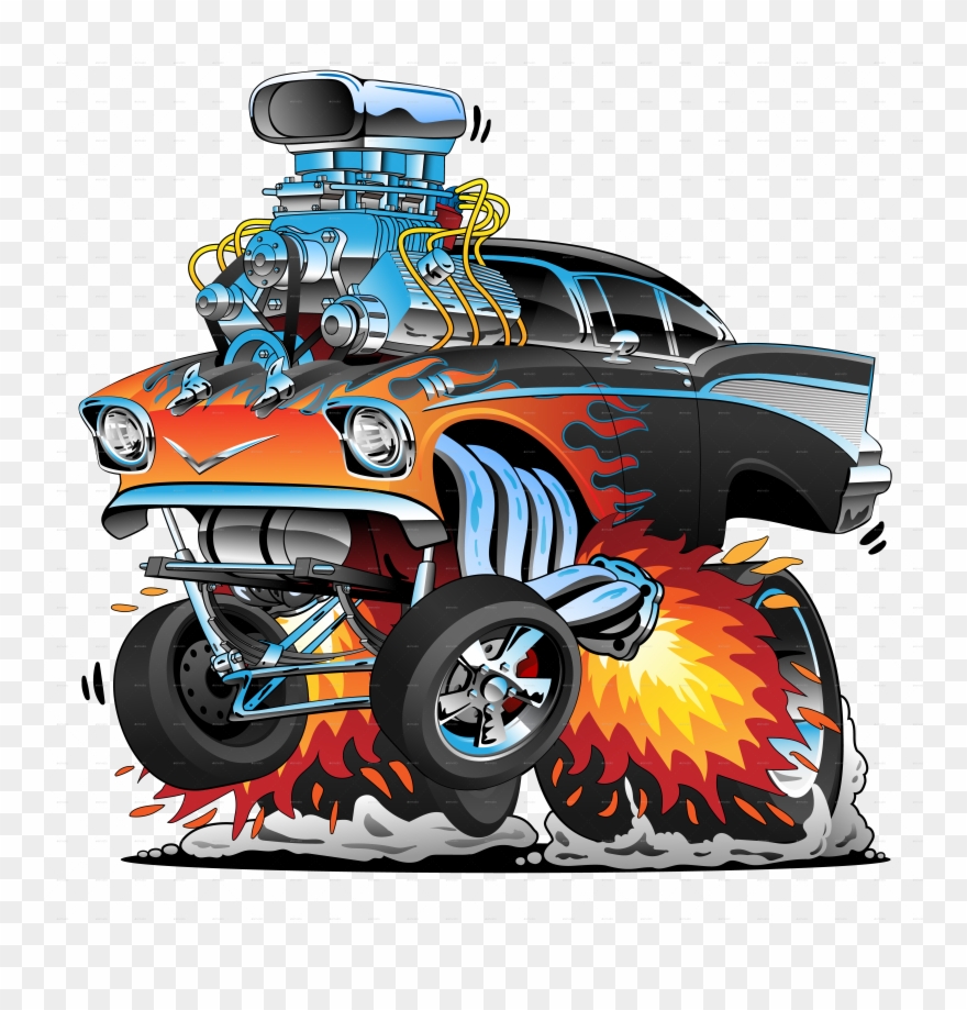 Streetrod V4 Gasser Clipart
