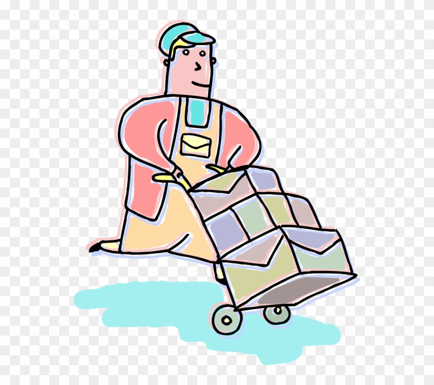 Vector Illustration Of Overnight Courier Delivers Shipping Clipart