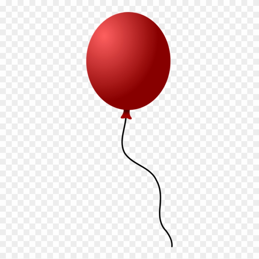 Birthday Balloon Red One Sing Clipart
