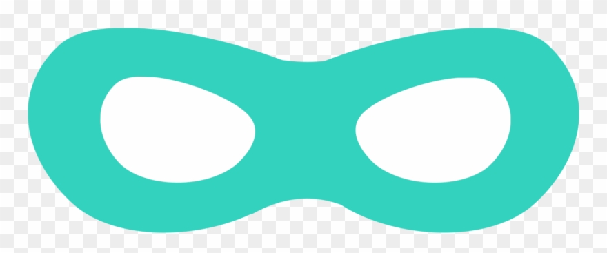 Superhero Mask Free Printable Aqua Clipart