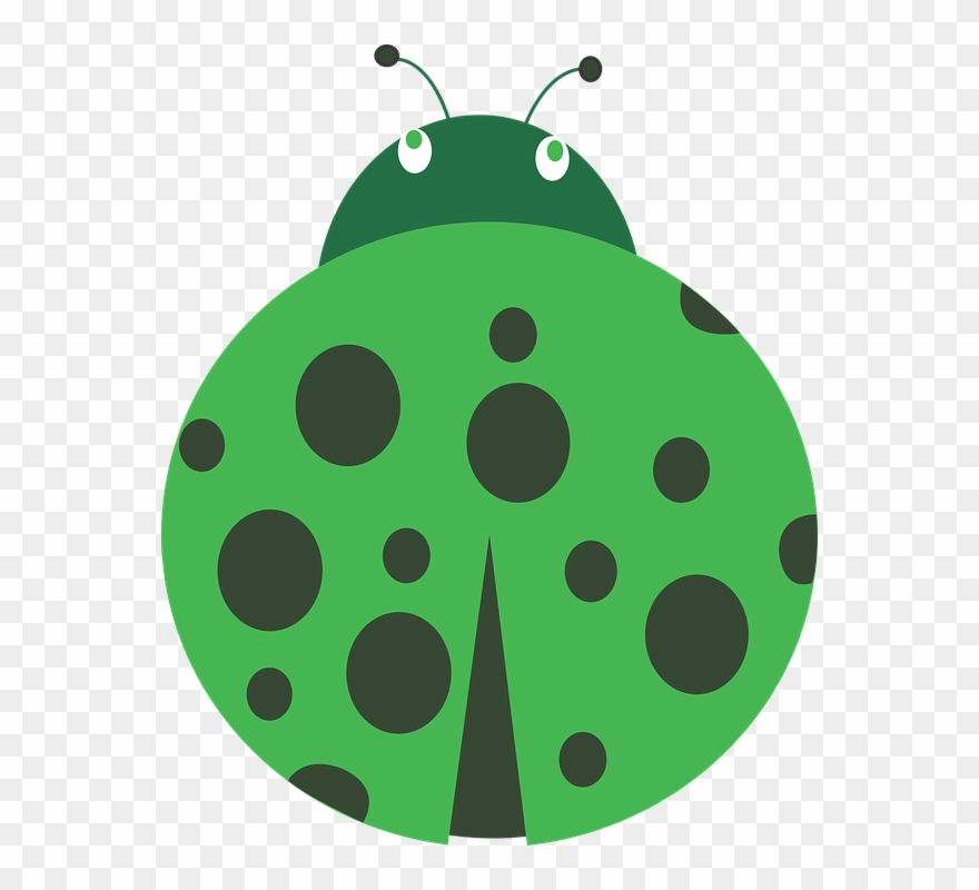 Lady, Bug, April, Green Bug, Green, Insect, Dots, Pink Clipart