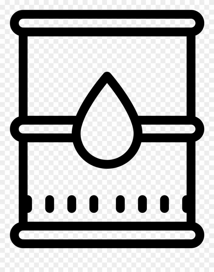 This Icon Is A Simple Drawing Of An Oil Barrel Clipart
