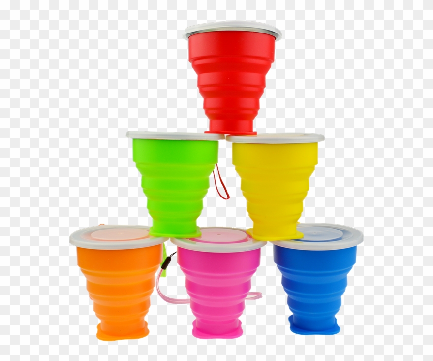 Portable Silicone Cup Collapsible Travel Cup Clipart