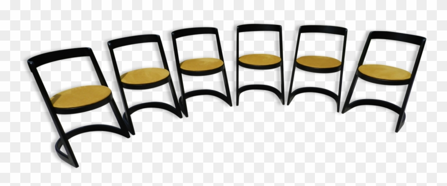 6 Vintage Baumann Halfa Chairs 1971s 1973s Clipart