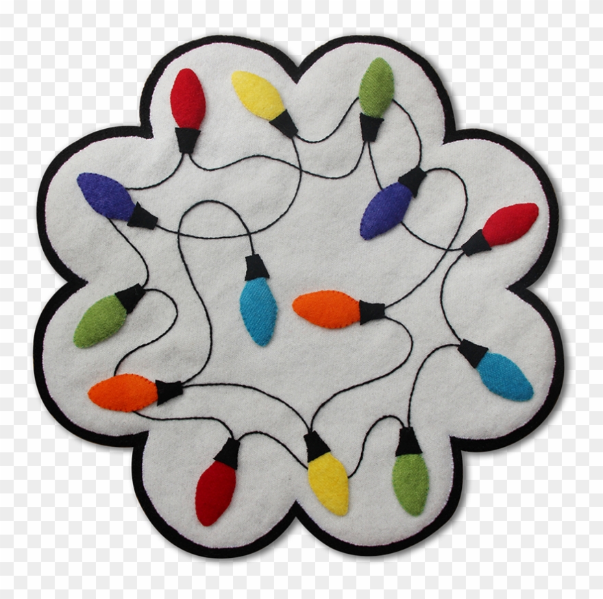 Holiday Lights Candle Mat Clipart