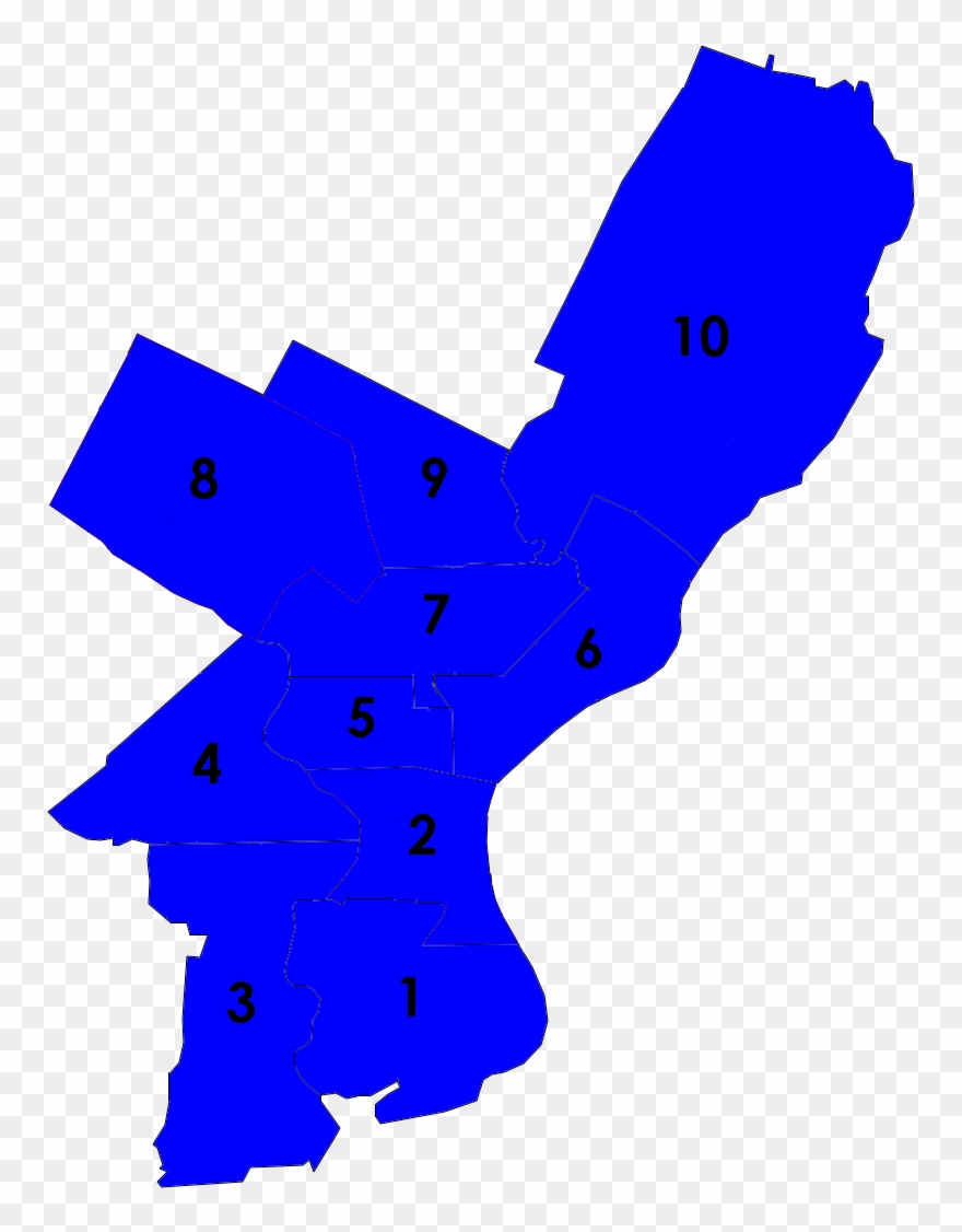 Philadelphia City Council Districts 1959 Clipart