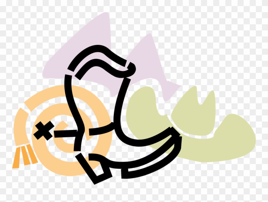 Vector Illustration Of Western Cowboy Boot Footwear, Clipart