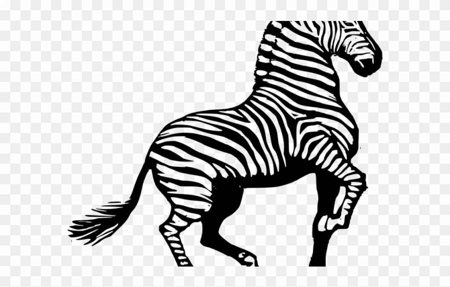Drawn Zebra Silhouette Clipart