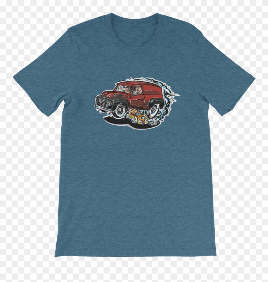 1948 Ford F1 Panel Truck Hot Rod Cartoon Short Sleeve Clipart