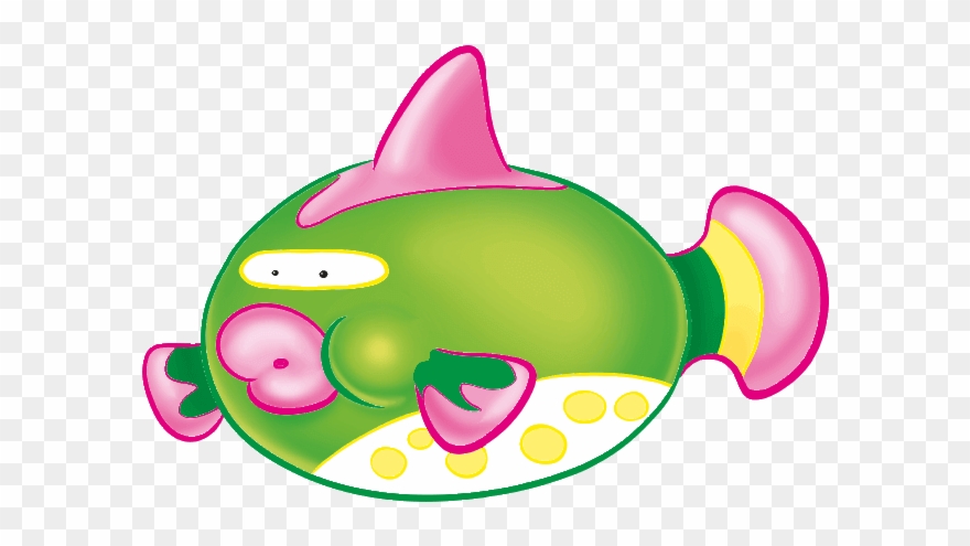Green Puffer Fish Clipart