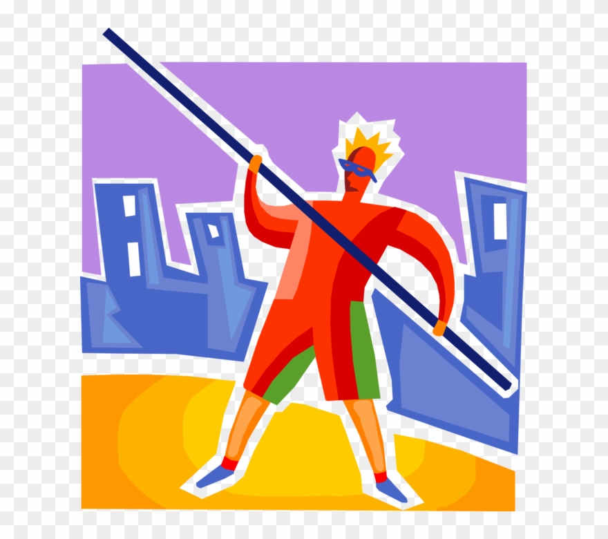 Vector Illustration Of Track And Field Athletic Sport Clipart