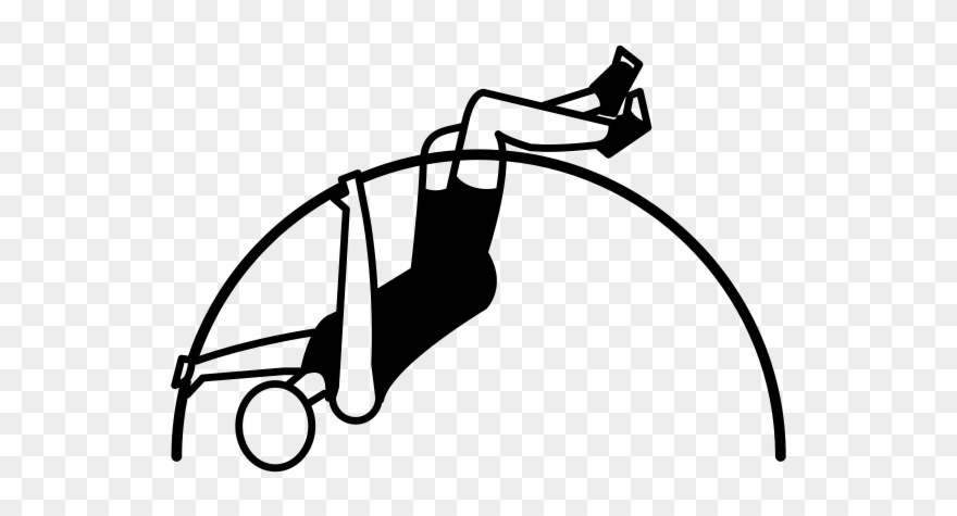 Pole Vault Rubber Stamp Clipart