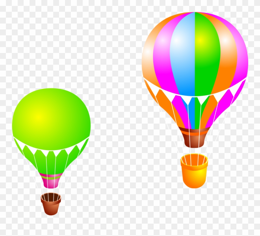 Hot Air Balloon Cartoon Clip Art Color - Png Download